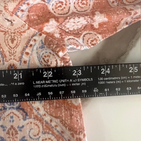 Alfred Dunner Woman 1X Top Blouse Paisley Print 3/4 Sleeve Boho Chic - Picture 6 of 6